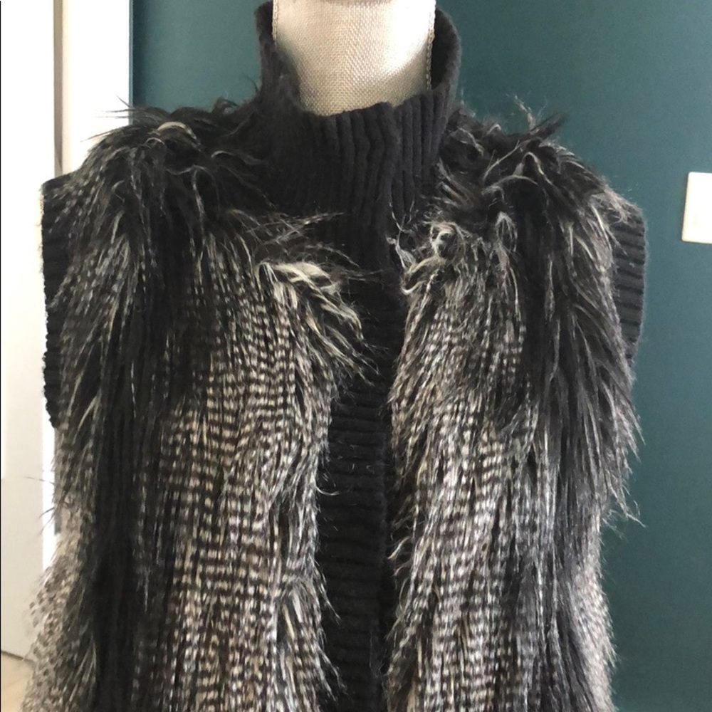 Aqua Faux Fur Vest